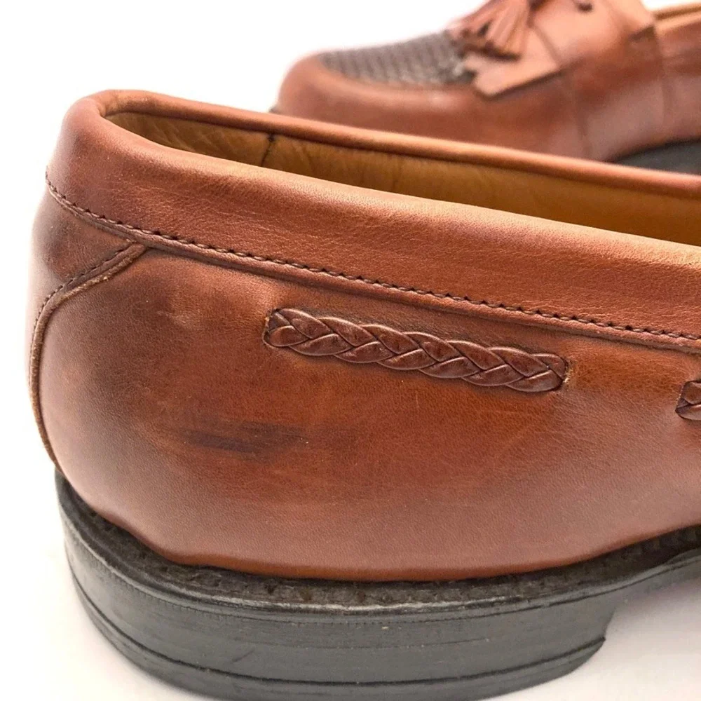 Allen Edmonds Cody Tassel Kiltie Loafers Mens 9 D Brown Leather Dress Shoes USA